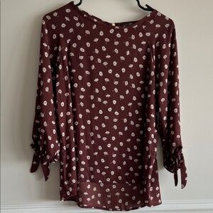 Papermoon Burgundy Floral Blouse